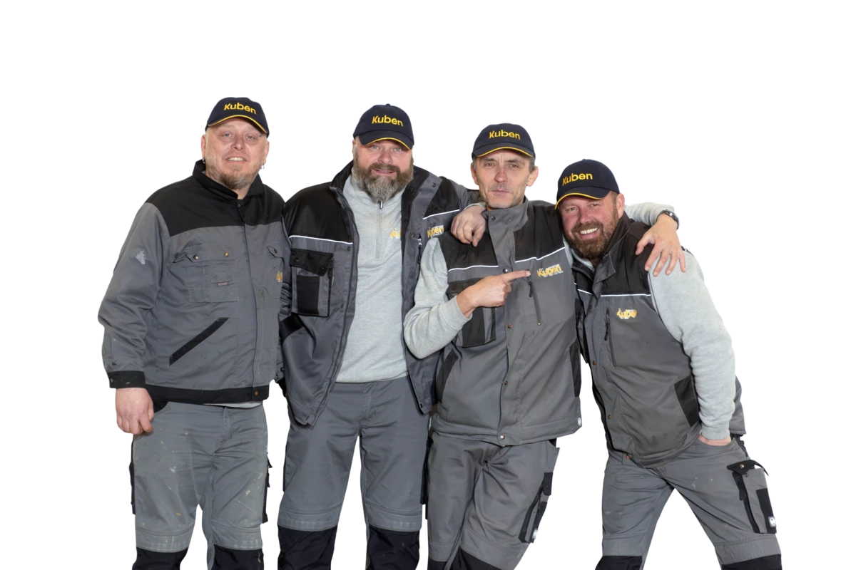 Kuben-Mitarbeiter auf der Baustelle